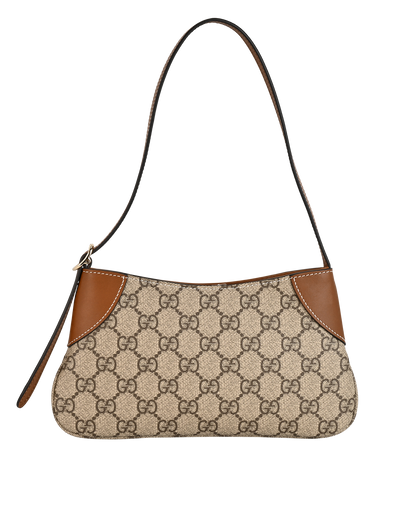 GG Small Shoulder Bag, &pound;720, Handbags, Brown, Canvas/Leather, Front view